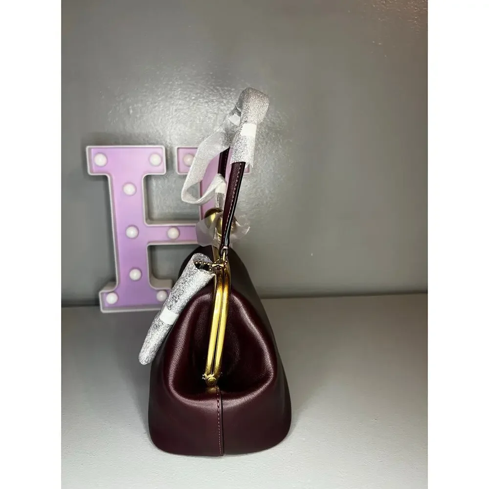 Coach Kisslock Frame Bag 16 - Black Currant - Picture 6 of 9